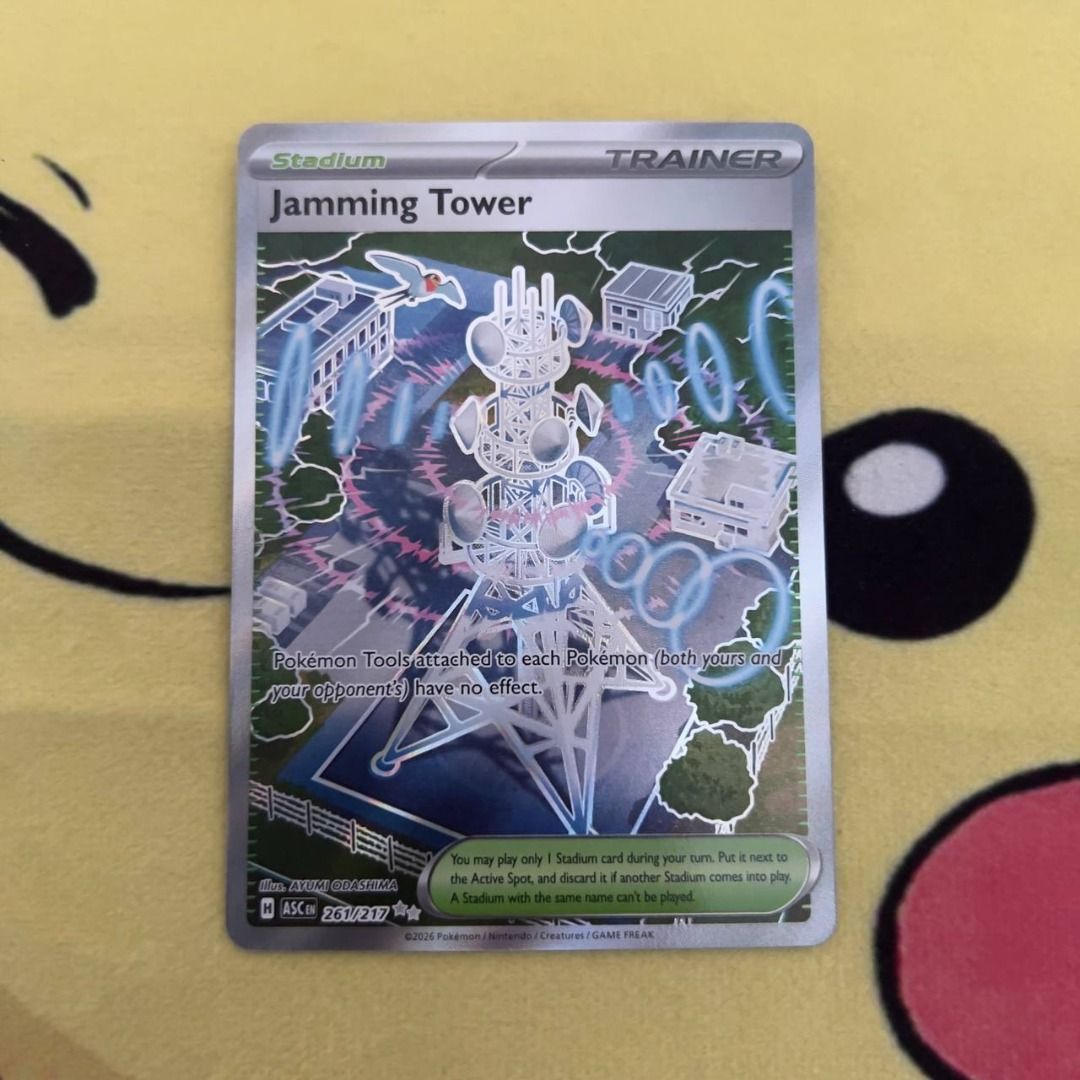 Jamming Tower 261/217 Full Art Ascended Heroes Pokemon, Hobbies & Toys,  Toys & Games on Carousell