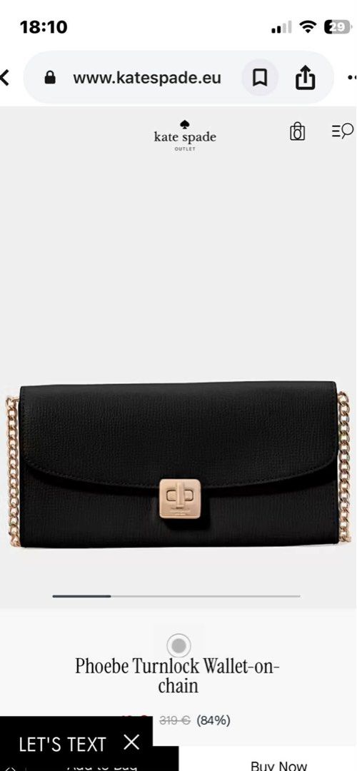 Kate Spade Phoebe Turnlock Wallet-on-chain (Category: Wallets & Card holders) located in Pasig City. Submitted by kdshp (Listing ID 1432813827, Image 1). Description: Original From Europe With tags, box, paper bag 6 sets available .