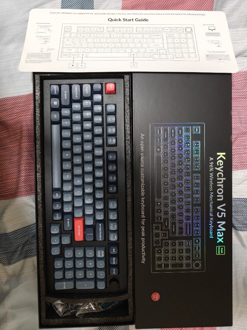 Keychron V5 Max Wireless Mechanical Keyboard - Black458258240672245760