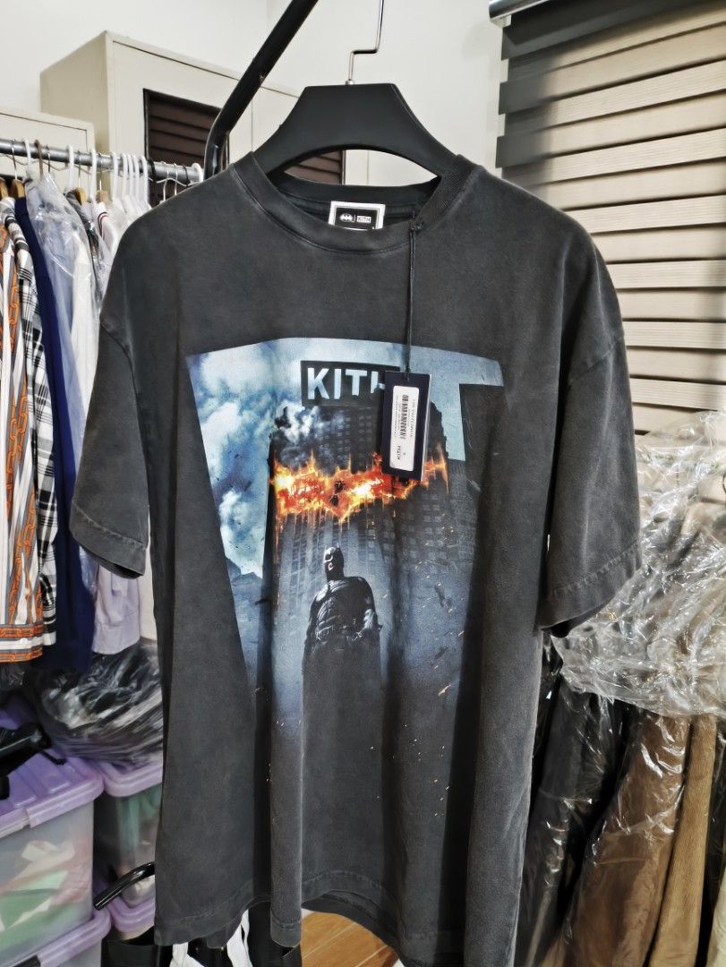 Kith x Batman Dark Knight Tee | "Vintage Black" (Category: Luxury Apparel) located in Cavite. Submitted by absolutepeak999 (Listing ID 1432880092, Image 2). Description: In celebration of 80 years of Batman, explore a special collaboration of apparel, accessories, headwear designed with New Era, and commemorative collectibles. Discover all home and lifestyle goods from Batman | Kith, with a special focus on the 1989 Batman motif, each piece highl