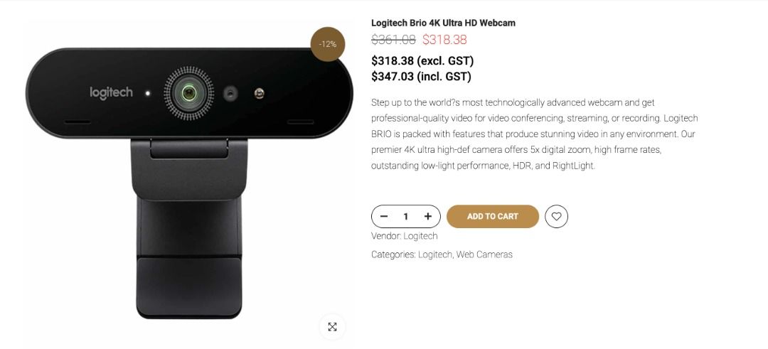 Logitech Brio 4K with Windows Hello439462182383800322