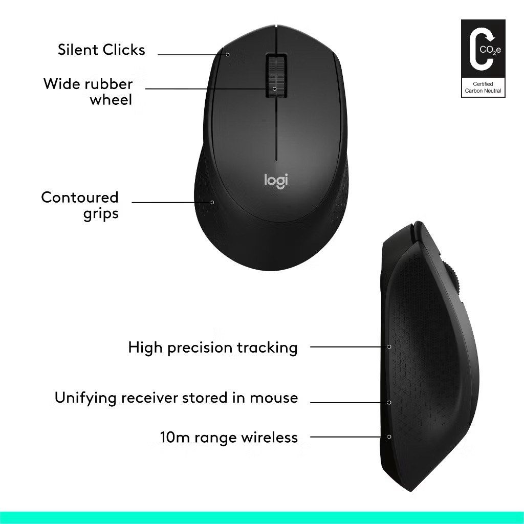 Logitech M221 Wireless Silent Mouse - Black458716420894238723