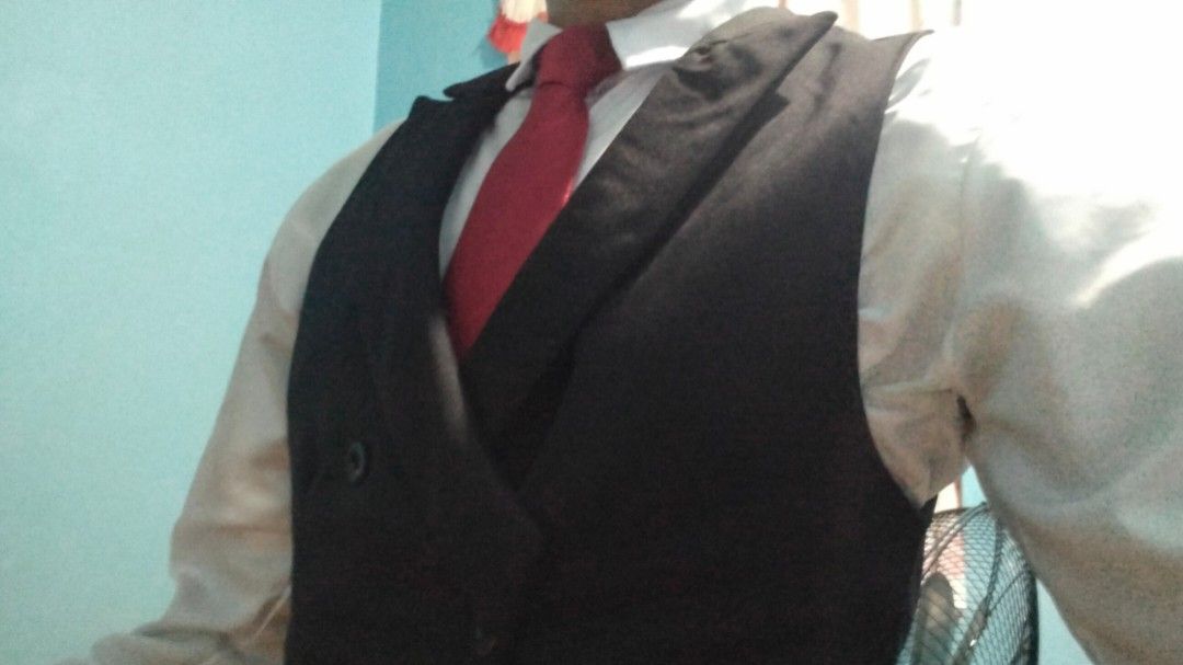 Men Modern Double Breasted Vest Waistcoat (Category: Coats, Jackets and Outerwear) located in Cavite. Submitted by mystic.raredog (Listing ID 1432549413, Image 3). Description: Men’s Modern Double-Breasted Vest Waistcoat A sleek and modern double-breasted waistcoat designed to elevate any formal or semi-formal outfit. This vest features a structured cut that enhances the body’s silhouette, giving a clean and refined appearance suitable for busine