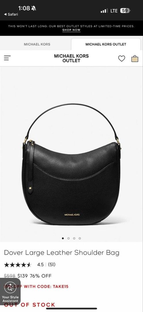 Michael Kors Dover Large Leather Shoulder Bag (Category: Luxury Bags & Wallets) located in Manila. Submitted by rani143 (Listing ID 1432864576, Image 2). Description: Letting go of this Michael Kors bag 🖤✨ Such a timeless and classy piece — super easy to style and perfect for everyday use or even dressy looks. This is not brand new but still on excellent condition. ✔️ Bag only with card ✔️ Well-maintained, looks almost like new ✔️ Durable leathe