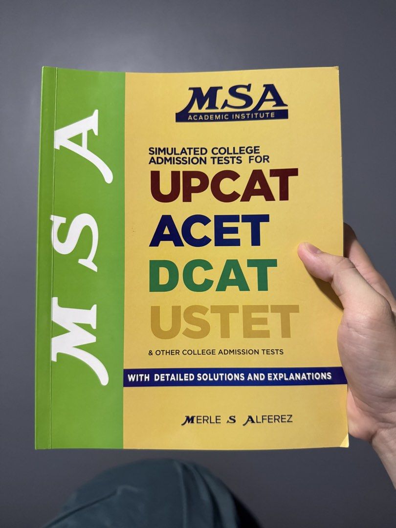 MSA College Admission Test Reviewer (Category: Textbooks) located in Manila. Submitted by pattjdc (Listing ID 1432915288, Image 1). Description: Hello! I'm selling my MSA College Admission reviewer for only P350. The reviewer is barely used, hindi naman nagamit during review and natago lang. Very good condition and walang sulat. RFS: Decluttering Feel free to message me for any questions. Thank you!.