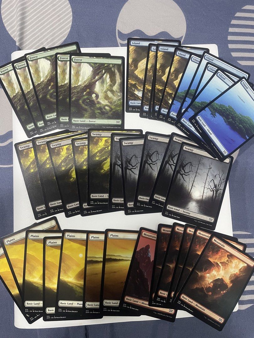 MTG Basic Land Cards - Forest, Island, Swamp, Plains, Mountain, Toys ...