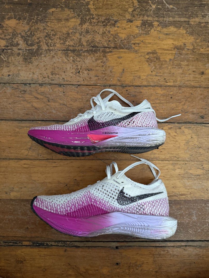 Nike Zoom X Vaporfly Next% 3 (Category: Sneakers) located in Quezon City. Submitted by barbatoslupusrex (Listing ID 1432797161, Image 3). Description: Womens US 7 White/Black-Vivid Purple colorway Complete with box.