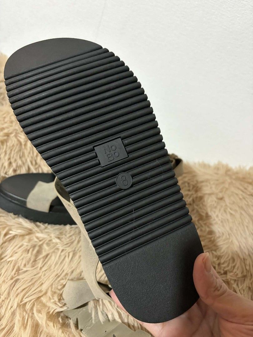 No Boundaries Sandals Size 8 (Category: Flats & Sandals) located in Pateros City. Submitted by armcandystuff (Listing ID 1432864961, Image 3). Description: - No Boundaries sandals - Size 8 - Neutral color - Strap design with buckle closure - Textured black sole for grip - Perfect for everyday use.