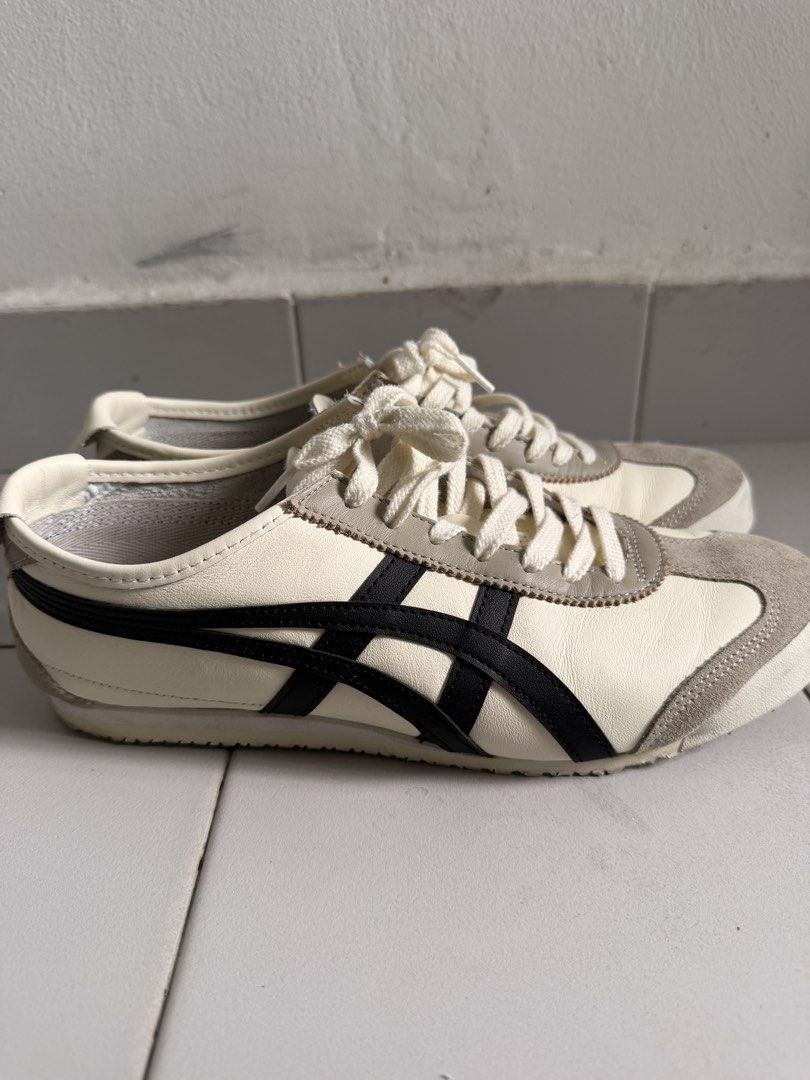 Onitsuka Tiger Mexico 66 Sneakers (Category: Sneakers) located in Singapore. Submitted by 7cloud (Listing ID 1432814992, Image 1). Description: - Onitsuka Tiger Mexico 66 sneakers - Color: Ivory/Black - Size: 26.5(CM)/42(EU)/8.5(US)/7.5(UK) - Suede toe cap - Bought in end Oct’25 - Minimal wear on soles - Ideal for everyday wear - No box.