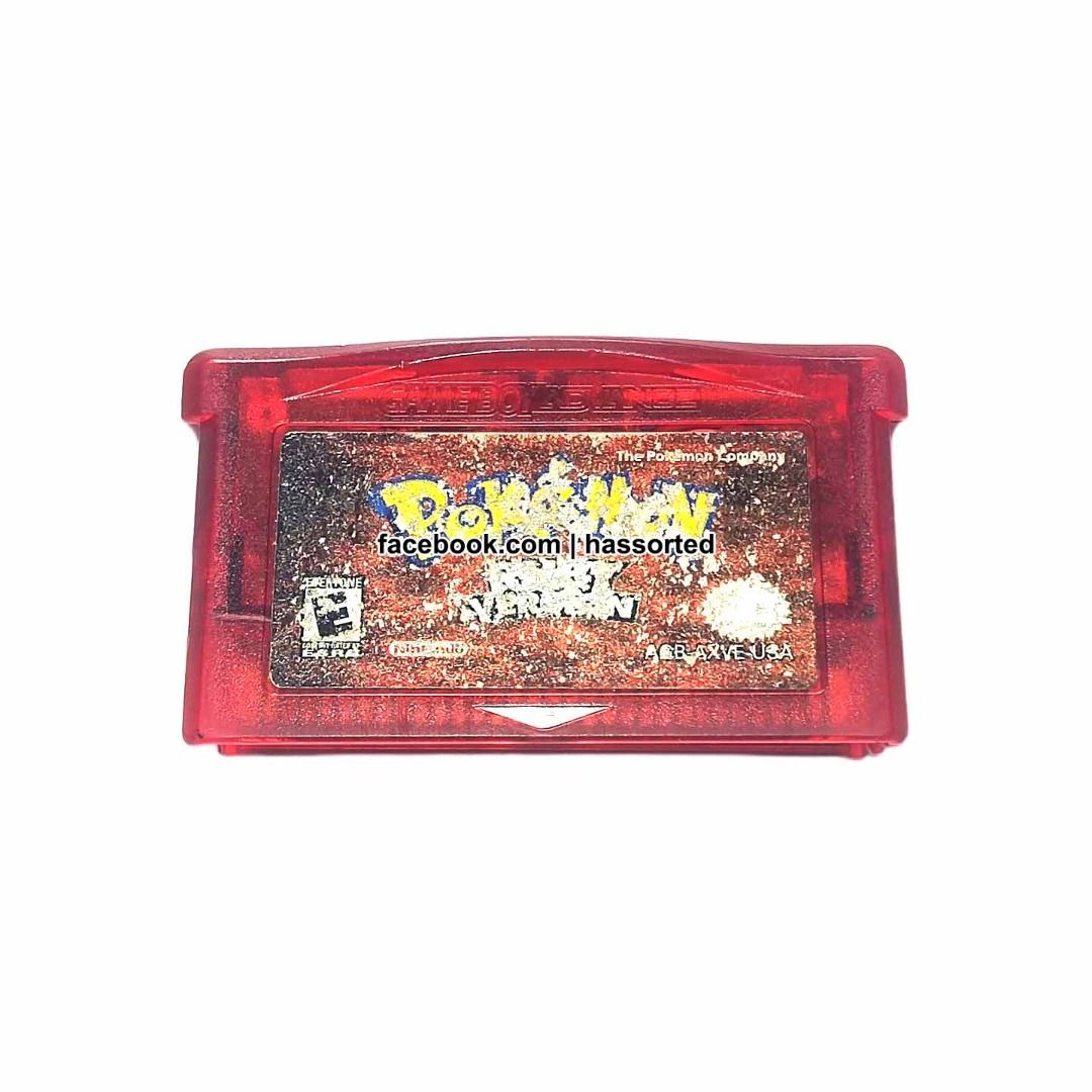 Pokemon Ruby Version Game Boy Advance Cartridge (Category: Nintendo) located in Makati City. Submitted by hassorted09 (Listing ID 1432920085, Image 1). Description: - Pokemon Ruby Version game cartridge for Game Boy Advance. - Features the Pokemon Ruby Version logo and game details. - Red cartridge. - Label shows some wear and tear. - Tested and working..