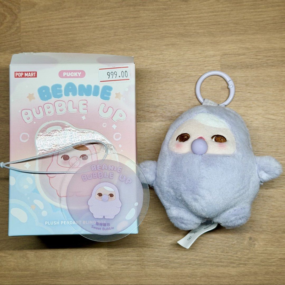 POP MART Pucky Beanie Bubble Up (Sweet Bubble) (Category: Designer & Blind Box Toys) located in Manila. Submitted by angelmsna (Listing ID 1432827279, Image 1). Description: Pop Mart Pucky Beanie Bubble Up (Sweet Bubble) - Never used, opened the box only. - RFS: Decluttering (quit collecting pop mart) - Last price posted. Loc: Paco, Manila MOD: J&T or same day delivery. MOP: GCash or BPI.