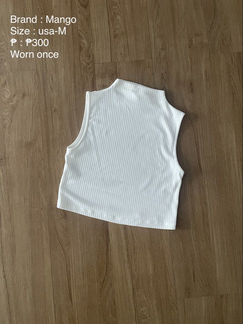 Pre-loved Mango (Category: Others Tops) located in Taguig. Submitted by ranunculus2021 (Listing ID 1432833302, Image 1). Description: Brand : Mango Size : US- M ₱ : ₱300 Worn once MOP : Gcash SF : to be arranged and paid by buyer 📍BGC, Taguig.
