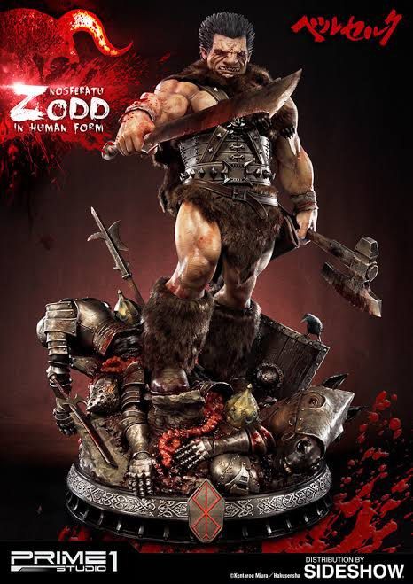Prime 1 Studio Berserk Nosferatu Zodd Statue (Category: Figurines & Statues) located in Binan City. Submitted by kuyabodjay (Listing ID 1432924225, Image 1). Description: - Berserk's Nosferatu Zodd statue in human form. - Collaboration between Prime 1 Studio and Sideshow. - Intricate detailing of Zodd's physique, armor, and weapons. - Base depicts a battle scene with fallen soldiers. - Highly detailed collectible item..
