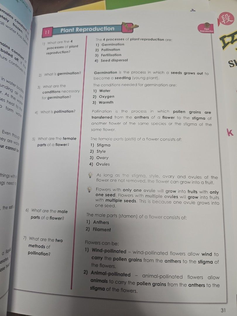 PSLE Science Two Column Notes + 50 Must-know Science Tips, Hobbies ...