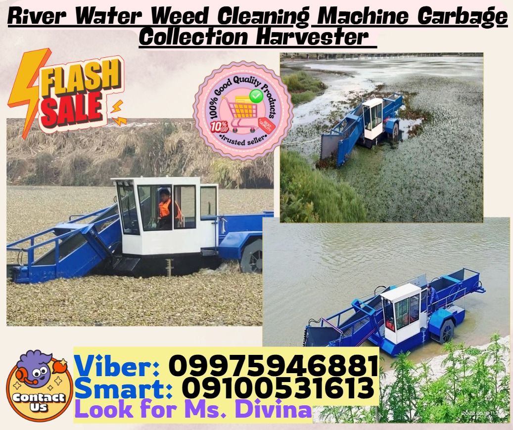 River Water Weed Cleaning Machine Garbage Collection Harvester (Category: Construction & Building Materials) located in Manila. Submitted by shantalita.shaine (Listing ID 1432820659, Image 1). Description: 🌏 We Can Deliver Nationwide 👉 AP Cargo, LBC & Lalamove (🛳️ Sea /✈️ Air Freight) 📍 HURRRYYYY!!! BUY NOW!!! & GET LESS DISCOUNT 📍 WE'RE ON SALE ❗️ Price: 5,554,287 🔥 River Water Weed Cleaning Machine Garbage Collection Harvester Description