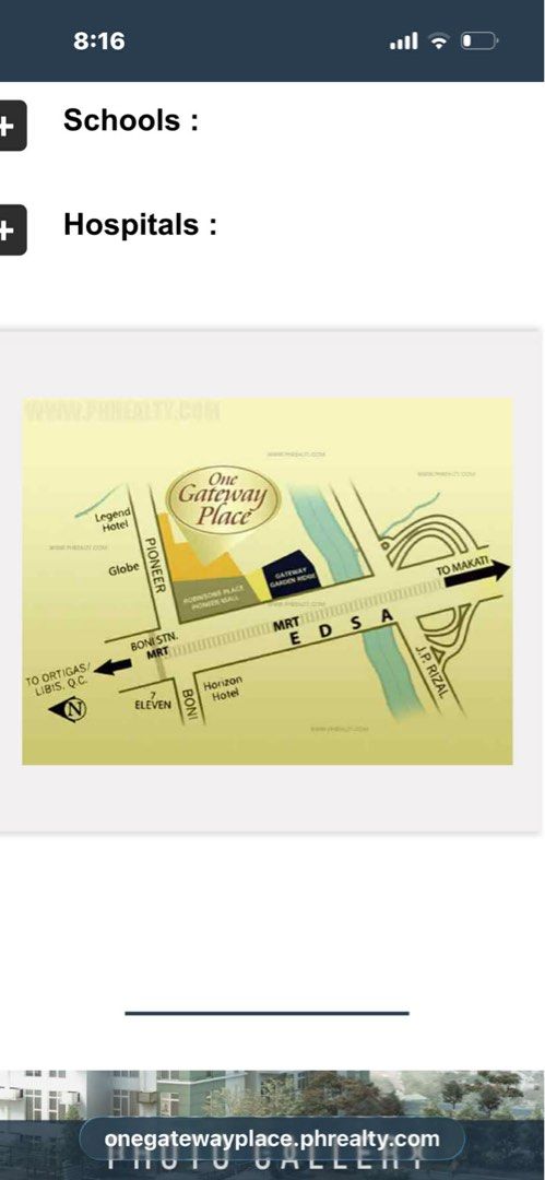 Robinsons One Gateway Condo Unit (Category: Apartments & Condos) located in Manila. Submitted by lenyriv (Listing ID 1432816963, Image 1). Description: One bedroom unit at Robinsons One Gateway Place at Pioneer cor Cybergate Mandaluyong Ideal for office workers or students withiin Ortigas Pasig Mandaluyong area. Accessible to MRT, Edsa bus, jeepneys and all other public transport.