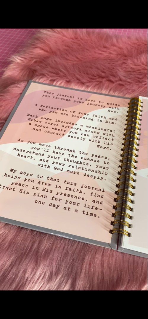 Scripture Journal (Category: Religion Books) located in Paranaque City. Submitted by cjt_by_jess (Listing ID 1432971416, Image 2). Description: 📖✨ Scripture Journal Deepen your faith through writing and reflection 💕 A perfect space for Bible verses, notes, and personal insights ✔️ Simple and inspiring layout ✔️ Great for daily devotion ✔️ Quality print 📍 UPS5 Area 7 Road 9G San Isidro, Parañaque City 🚚 Pick up | Lalamove | J&T Express 📩 DM u