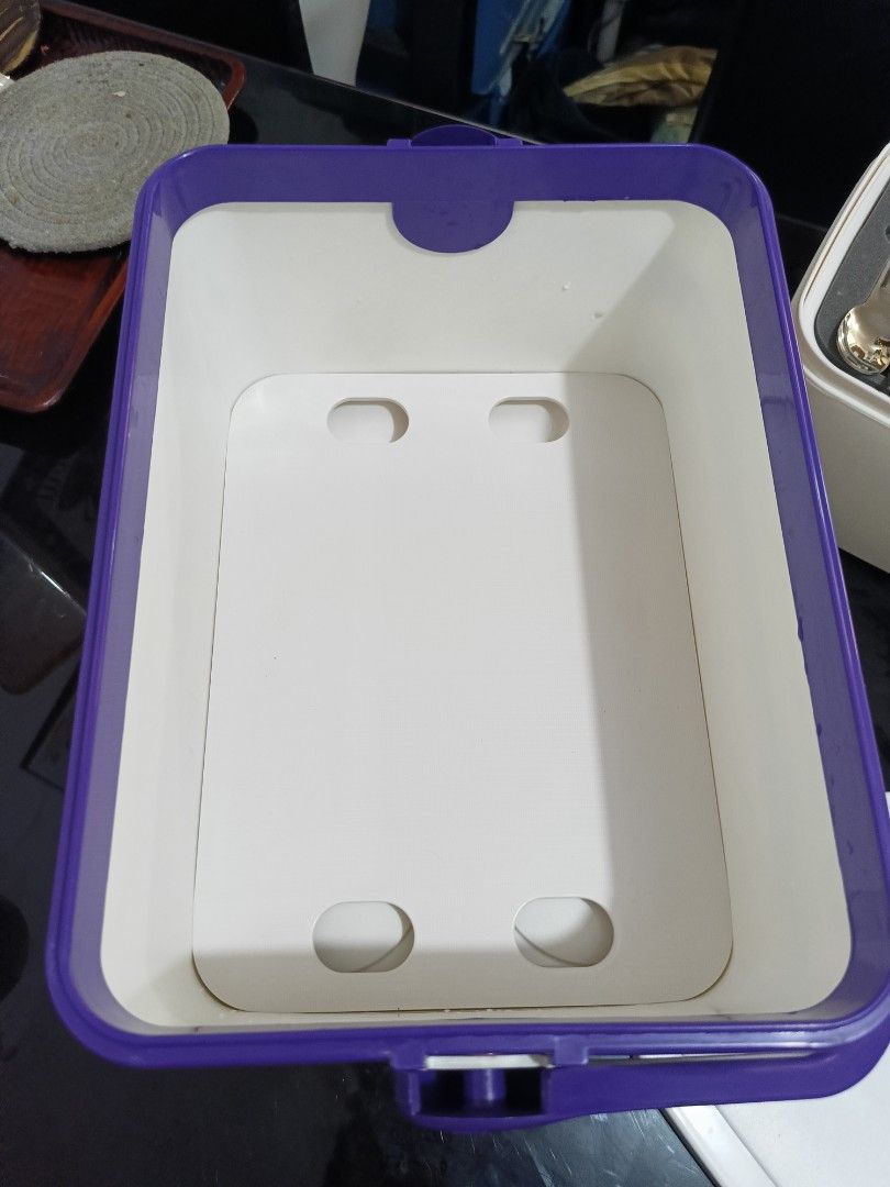 Silver Star Field Basket Picnic Set (Category: Food Organization & Storage) located in Quezon City. Submitted by 12thfd (Listing ID 1432851397, Image 3). Description: - Complete picnic set for outdoor gatherings. - Includes a cooler box with purple trim and handle. - Features plates, cups, cutlery (forks, spoons, bottle opener). - Comes with a serving tray and food storage containers. - Ideal for picnics and outdoor events..