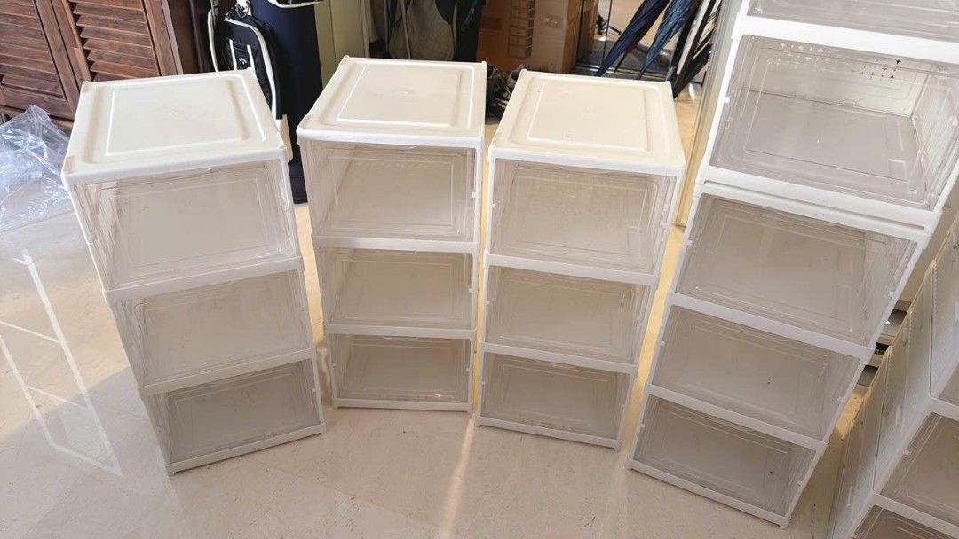 Stackable Shoe Storage Boxes - White459126595094456322
