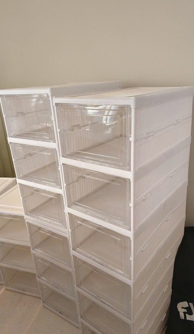 Stackable Shoe Storage Boxes - White459126595094456324