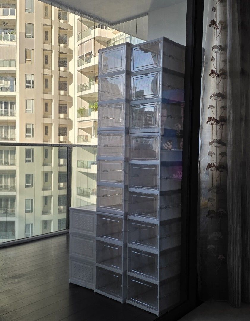 Stackable Shoe Storage Boxes - White459126595094456321