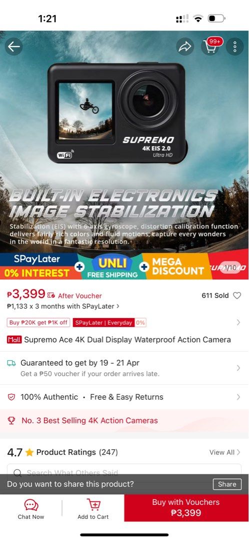 Supremo Ace 4k Ultra HD (Category: Video Cameras) located in Manila. Submitted by sp_angel (Listing ID 1432849014, Image 3). Description: Brandnew .