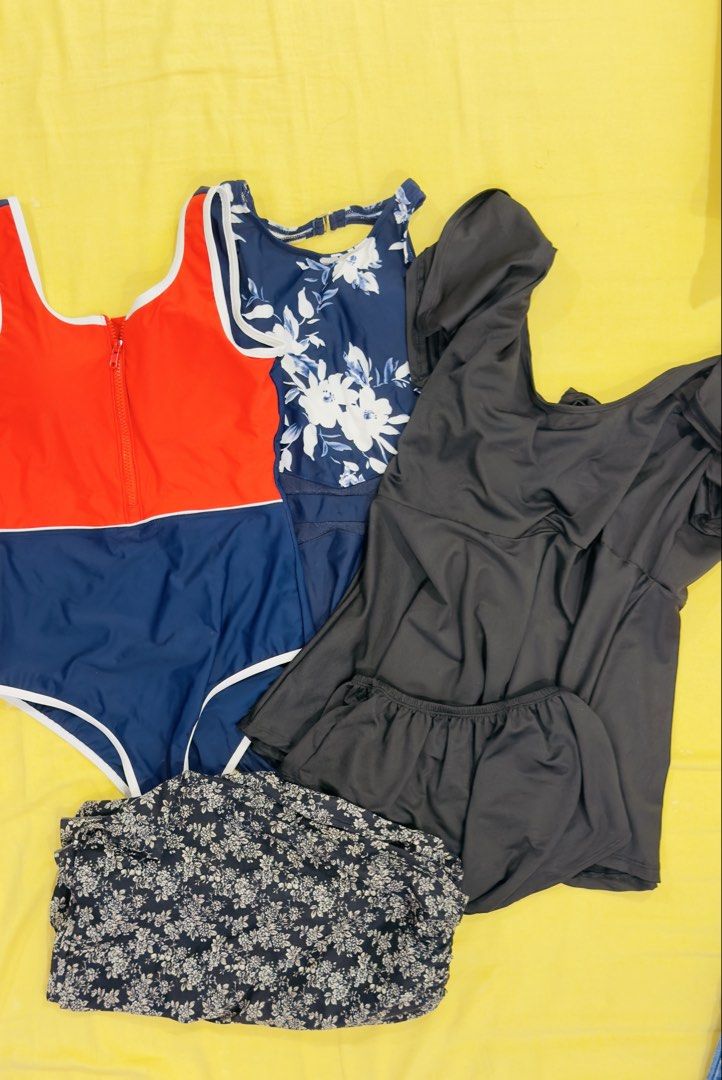Swimsuits - Red/Blue, Floral, and Grey (Category: Bikinis & Swimsuits) located in Plaridel. Submitted by happytodeclutter101 (Listing ID 1432841295, Image 1). Description: Take All Small - Medium2pcs- One Piece Swimsuit Large - 1 pc - 2pcs Swimsuit (buntis lng nagamit Free- Summer Dress (Size Small) .
