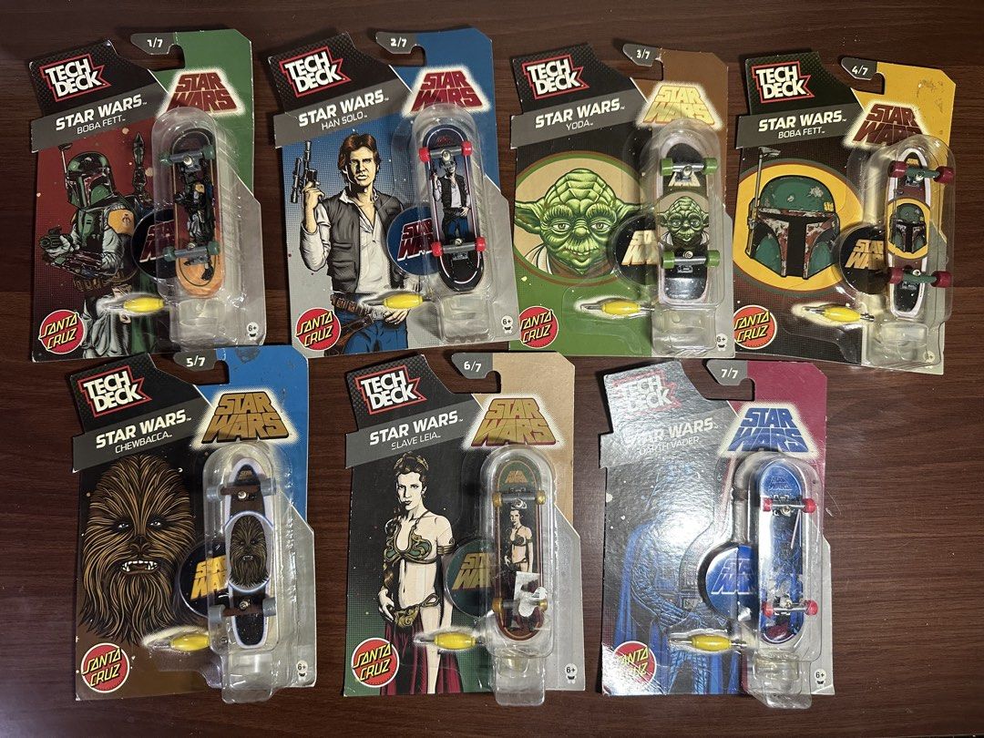 Tech Deck x Star Wars (Category: Action & Battle Toys) located in Angono. Submitted by brydeville (Listing ID 1432885629, Image 1). Description: ‼️ Tech Deck x Starwars ‼️ All Sealed / MOC Some card dents and creases. 3500 for the set > 3300 First to pay gets the item. 24hrs reservation. MOP: Bank xfer or Maya/Gcash. MOD: Grab/Lala or LBC. Item Location 📍Binangonan Rizal Thank you! 🫶.