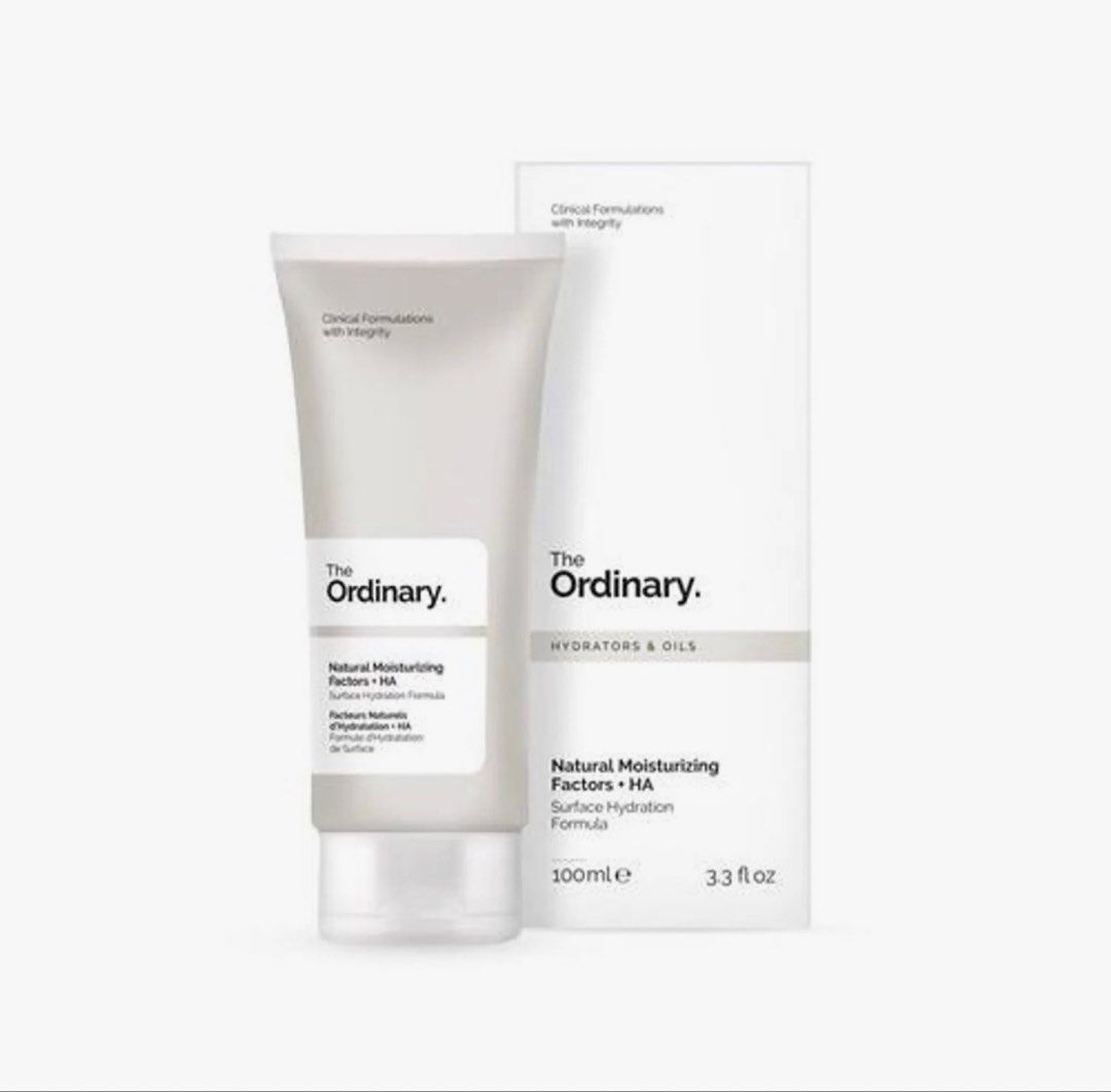 The Ordinary Natural Moisturizing Factors + HA 100ml (Category: Face Care) located in Pasay City. Submitted by zette_ (Listing ID 1432970410, Image 2). Description: 💯% FROM OLIVE YOUNG 💯% AUTHENTIC FROM SOUTH KOREA ✔️The Ordinary Moisturizing Factors + HA 100ml - The Ordinary Natural Moisturizing Factors + HA - 100ml tube - New in Box - Hydrating cream - Provides surface hydration - Simple white packaging.