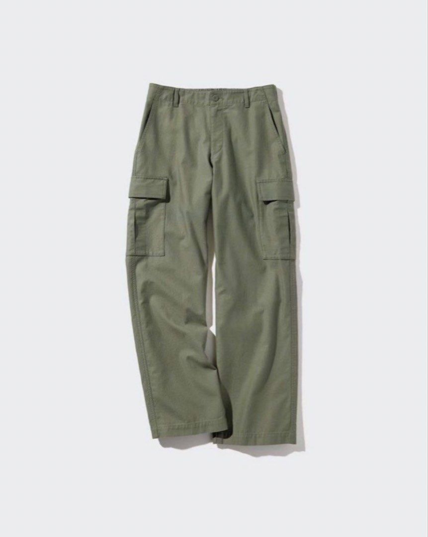 Uniqlo Wide Straight Cargo Pants (Category: Jeans) located in Manila. Submitted by jb2025 (Listing ID 1432990932, Image 1). Description: bought for P1,990. used once only:> actual pic last pic. size in flat lay also posted height: 5’3 waist: 28 inch ❤️ actual photos posted & on-hand ✨ measurements are width 20x length 22.5 📌 españa, manila MOP💰 * strictly gcash payment first MOD 📦 (buyer will shoulder sf) * j&t express * lalamove (for same day