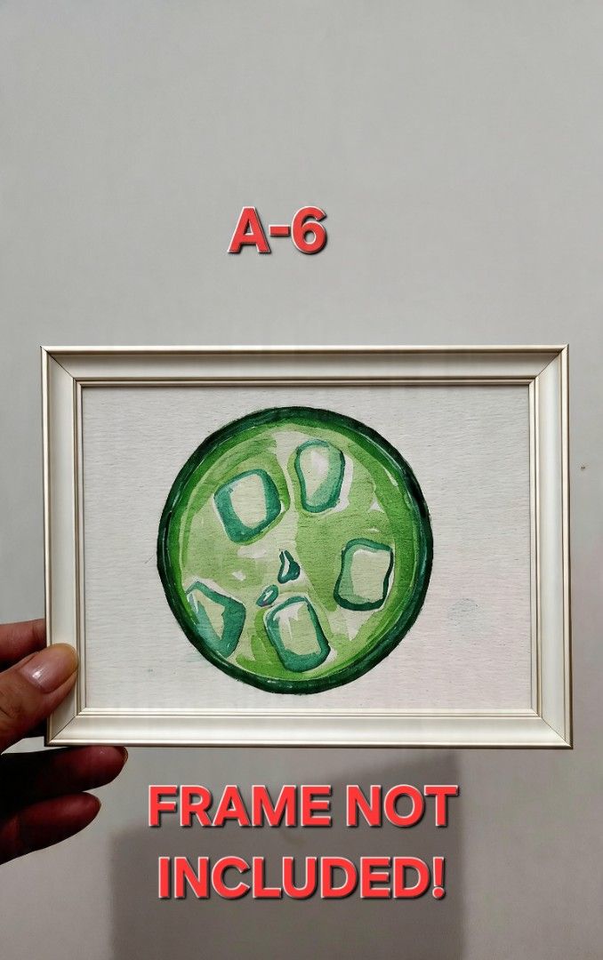 Watercolor Painting - MATCHA LOVER (Category: Art & Prints) located in Cavite. Submitted by joycreates (Listing ID 1432974021, Image 1). Description: - Original watercolor painting - Features a matcha with ice cubes - Painted on paper - Artwork labeled A-6 - Frame not included - Great for collecting or gifting.