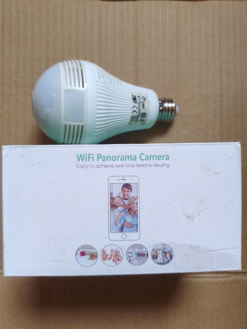WiFi Panorama Camera Bulb Socket Type (Category: Security Systems & CCTV Cameras) located in Pasig City. Submitted by coolphoenix-29ac (Listing ID 1432885774, Image 1). Description: with free SanDisk 64GB Micro SD card worth P500.