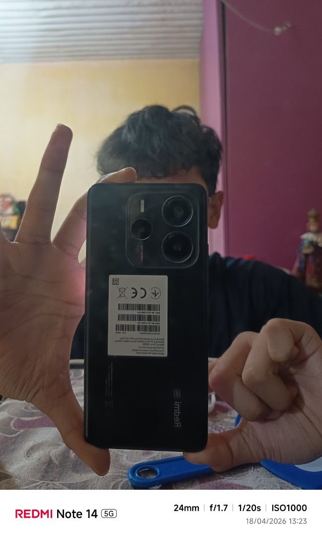 Xiaomi Redmi Note 14 5g 128gb 6gb (Category: Xiaomi) located in Manila. Submitted by silent.sigmabuyer (Listing ID 1432846176, Image 3). Description: Xiaomi Redmi Note 14 5g good condition minimal scratches or dents medjo makinid pa unli check before bayaran pwede pa Naman pag usapan ung price RFS: badly need Ng funds.