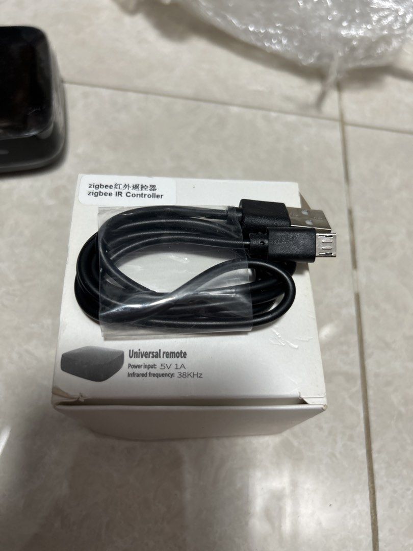 Zigbee IR Remote Controller - Universal Remote (Category: Other Home Appliances) located in Singapore. Submitted by carin_22 (Listing ID 1432983801, Image 2). Description: - Universal remote controller - Includes USB cable - Comes with original box and user manual - Power input: 5V 1A - Infrared frequency: 38KHz I got two pcs,let me know how many you want. :).