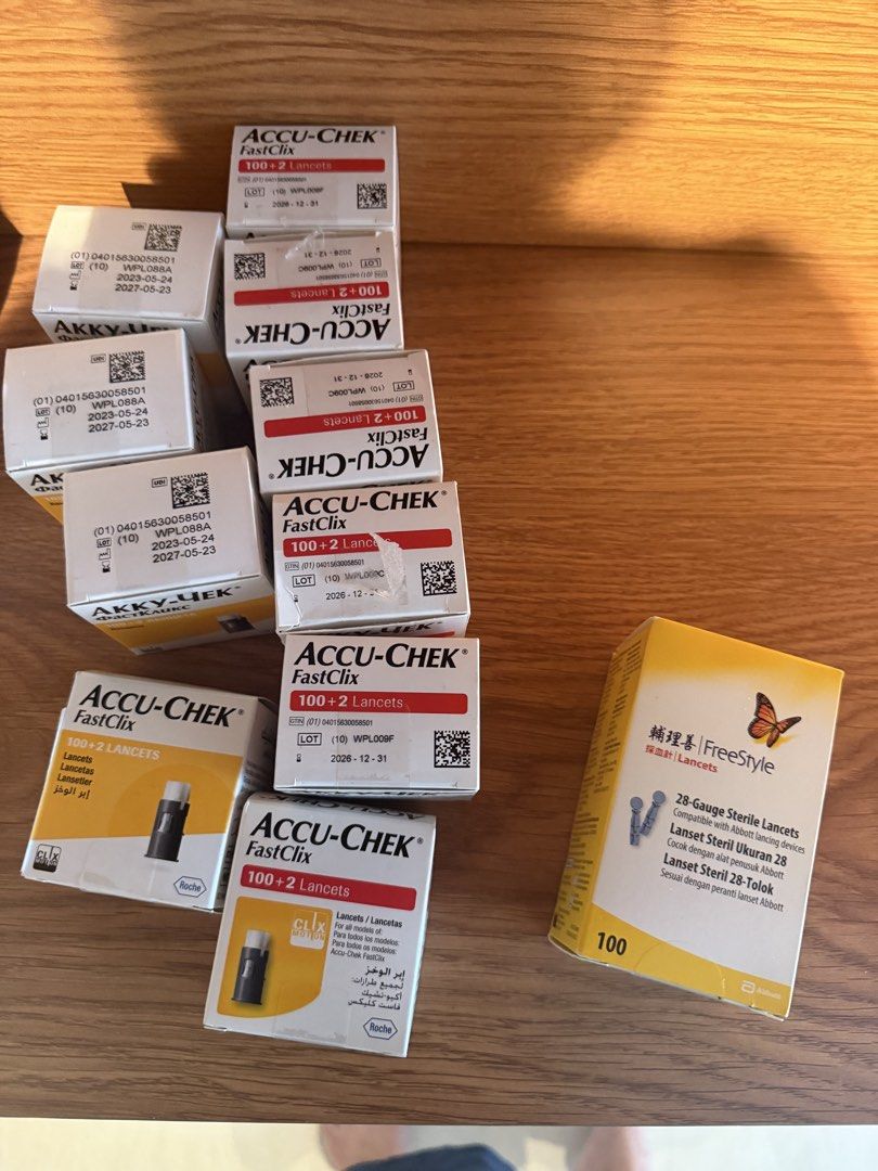 Accu-Chek Fastclix and Freestyle Lancets, Health & Nutrition, Medical ...