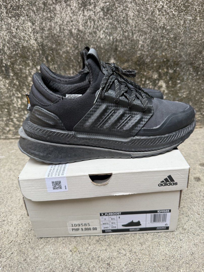Adidas X PLRBOOST ID9585 Black Sneakers (Category: Sneakers) located in Quezon City. Submitted by henrytm (Listing ID 1433008652, Image 1). Description: Adidas X PLRBOOST ID9585 - Color: Black - Size: 7 US - Used a couple of times (Indoor) - Features: Boost sole, CORDURA detailing - Includes original box - Sleek, all-black design - Original price: PHP 9,000.00 Meet up Fairview/Cubao area or shipping c/o buyer.