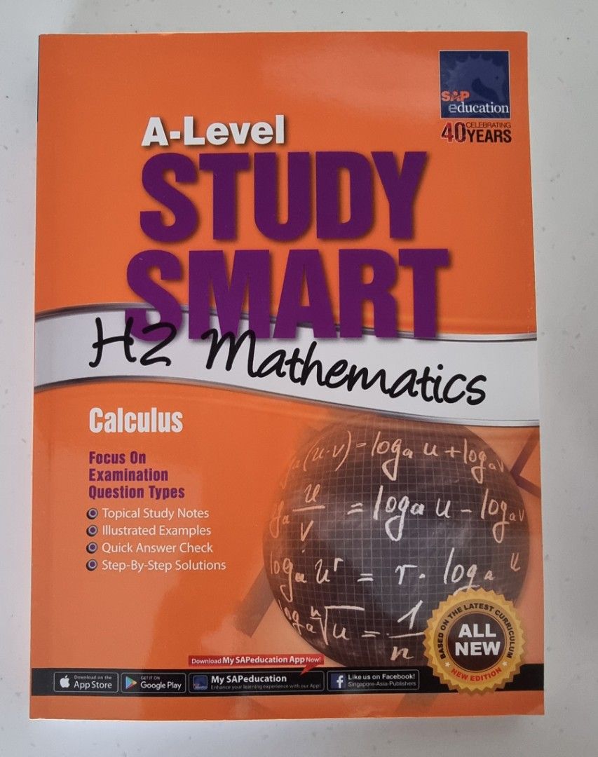 A-Level Study Smart H2 Mathematics Textbook, Hobbies & Toys, Books ...