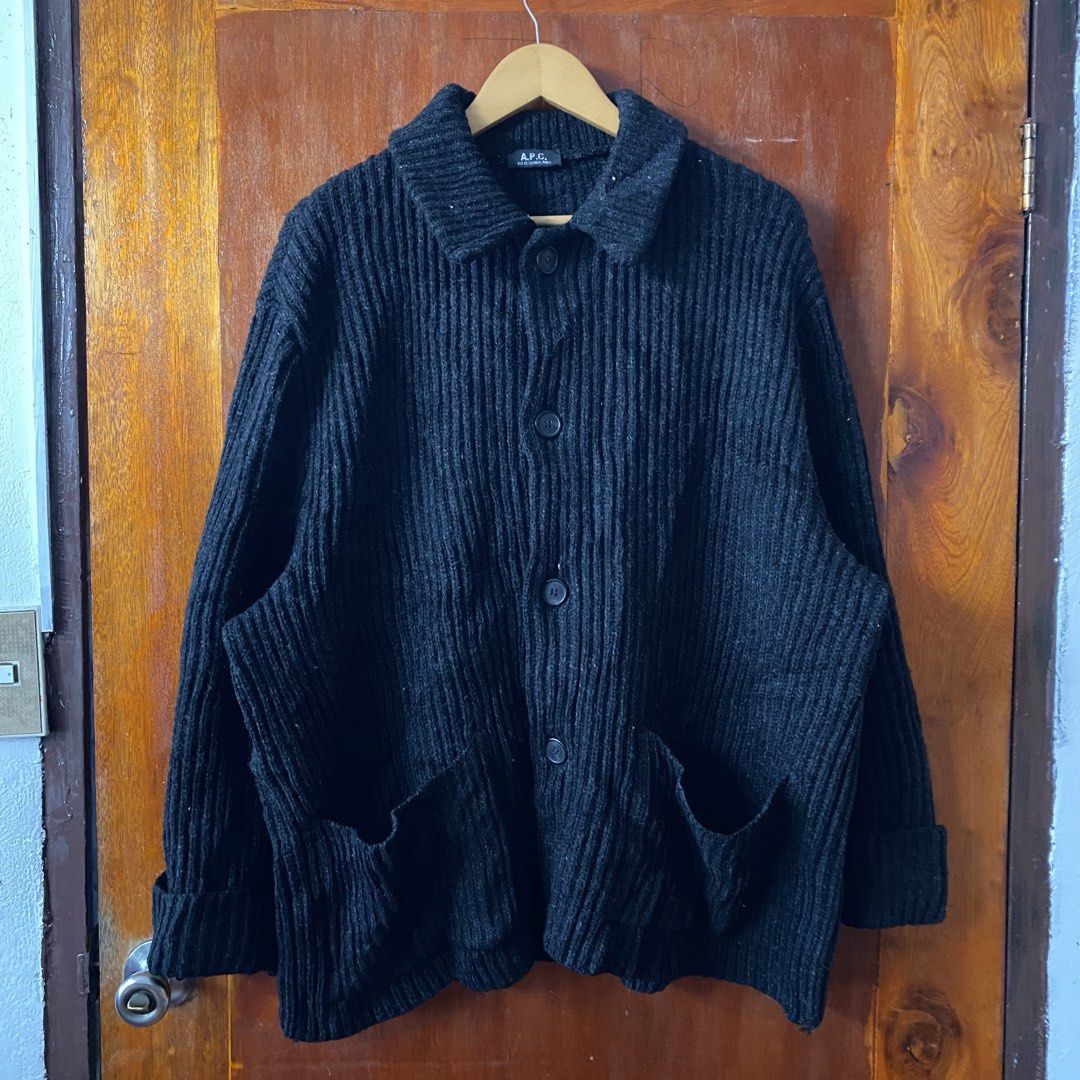 APC Knit Cardigan Jacket (Category: Coats, Jackets and Outerwear) located in Davao. Submitted by john661 (Listing ID 1433077865, Image 1). Description: APC Knit Cardigan Jacket 26x28 No issue Excellent condition .