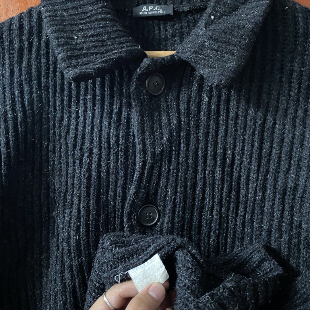 APC Knit Cardigan Jacket (Category: Coats, Jackets and Outerwear) located in Davao. Submitted by john661 (Listing ID 1433077865, Image 3). Description: APC Knit Cardigan Jacket 26x28 No issue Excellent condition .