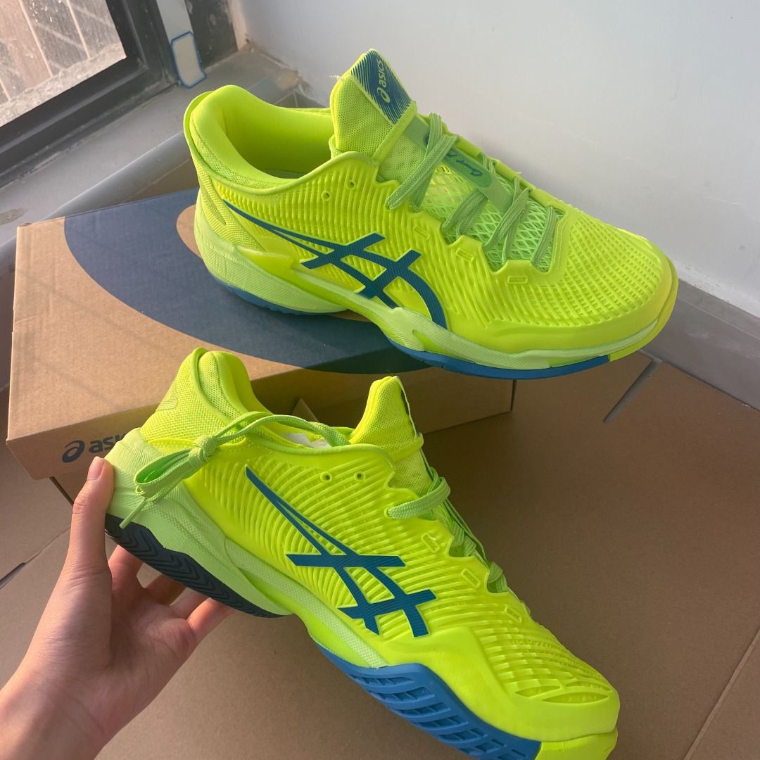 ASICS Court FF 3 – Green/Blue (Category: Sneakers) located in Singapore. Submitted by mia_baby (Listing ID 1433106329, Image 4). Description: Limited sizes and colors available, first come, first served..