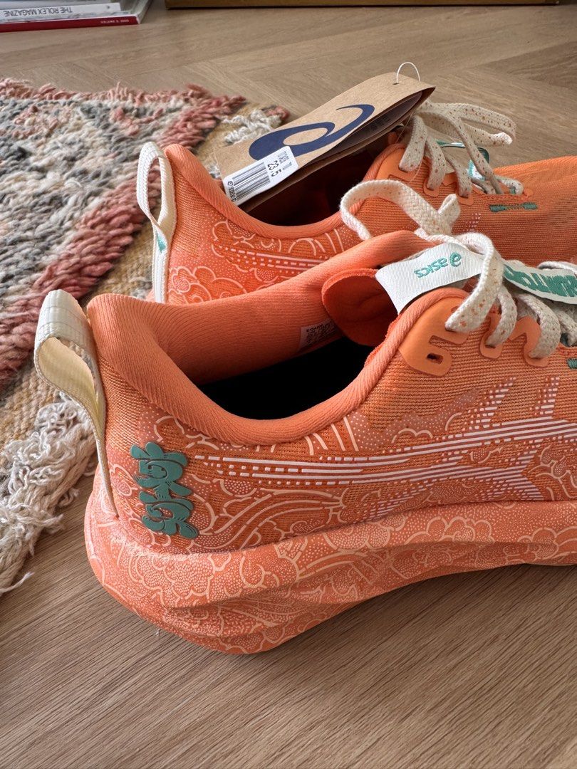 Asics NovaBlast 5 Tokyo Edition 🍑 (Category: Sneakers) located in Singapore. Submitted by annihilationeyes (Listing ID 1433033461, Image 2). Description: - Requested a friend to purchase on my behalf from Tokyo hence no receipt or box but can confirm it’s authentic - Size: EU 37.5 (fit is accurate - I’m a usual 36.5 and 37.5 for running shoes) - Used lightly twice and have since removed the tags which I threw away - Really beautiful pair!!! 😍😍