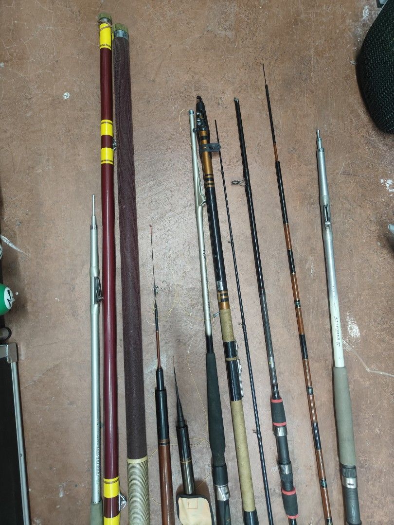 Assorted Fishing Rods (Category: Fishing) located in Cavite. Submitted by sevillajoh71978 (Listing ID 1433036582, Image 3). Description: - Collection of fishing rods - Different lengths and designs available - Includes rods with protective cases - Made from various materials - Different handle styles and reel seats - Some rods have markings and labels - Perfect for fishing enthusiasts.