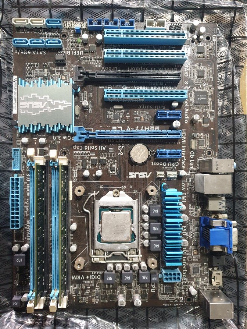 ASUS H77-V Motherboard with CPU and RAM, Computers & Tech, Parts ...