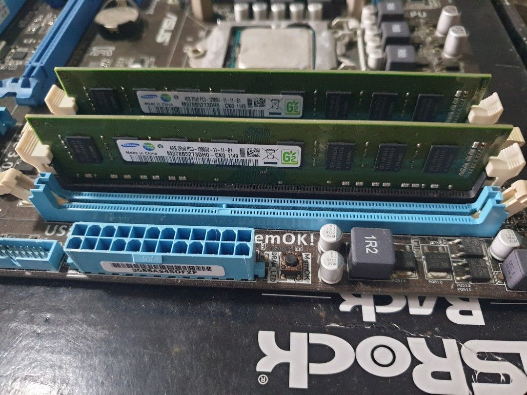 ASUS H77-V Motherboard with CPU and RAM, Computers & Tech, Parts ...