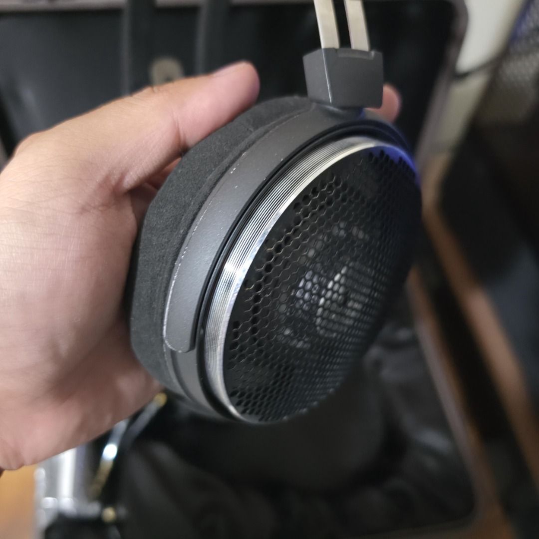 Audio-Technica ATH-ADX5000 Open-Back Headphones (Category: Headphones & Headsets) located in Las Pinas. Submitted by dn056 (Listing ID 1433038135, Image 3). Description: I am selling my pre-loved TOTL audiophile headphones. Please read carefully. All barely used, been sitting in the display case for years. All complete with their box. Audio Technica ADX5000 - previous TOTL before ADX6K arrived. Some paint chips, likely due to heat but still sonic