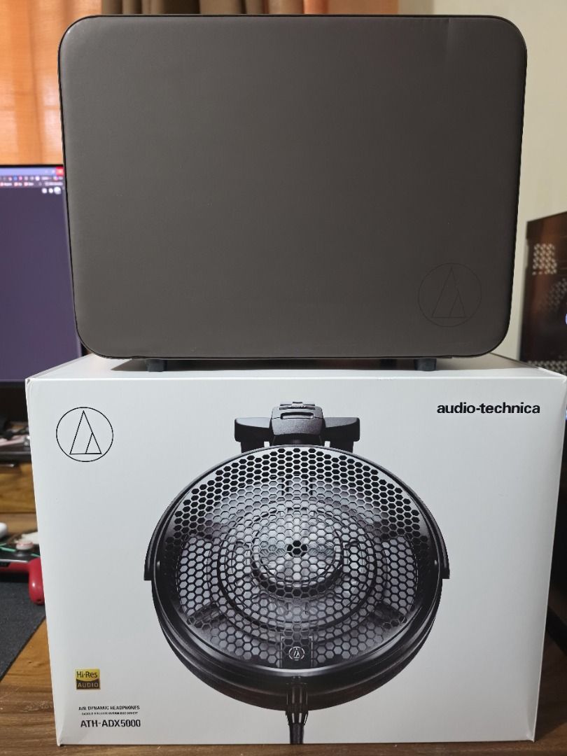 Audio-Technica ATH-ADX5000 Open-Back Headphones (Category: Headphones & Headsets) located in Las Pinas. Submitted by dn056 (Listing ID 1433038135, Image 1). Description: I am selling my pre-loved TOTL audiophile headphones. Please read carefully. All barely used, been sitting in the display case for years. All complete with their box. Audio Technica ADX5000 - previous TOTL before ADX6K arrived. Some paint chips, likely due to heat but still sonic