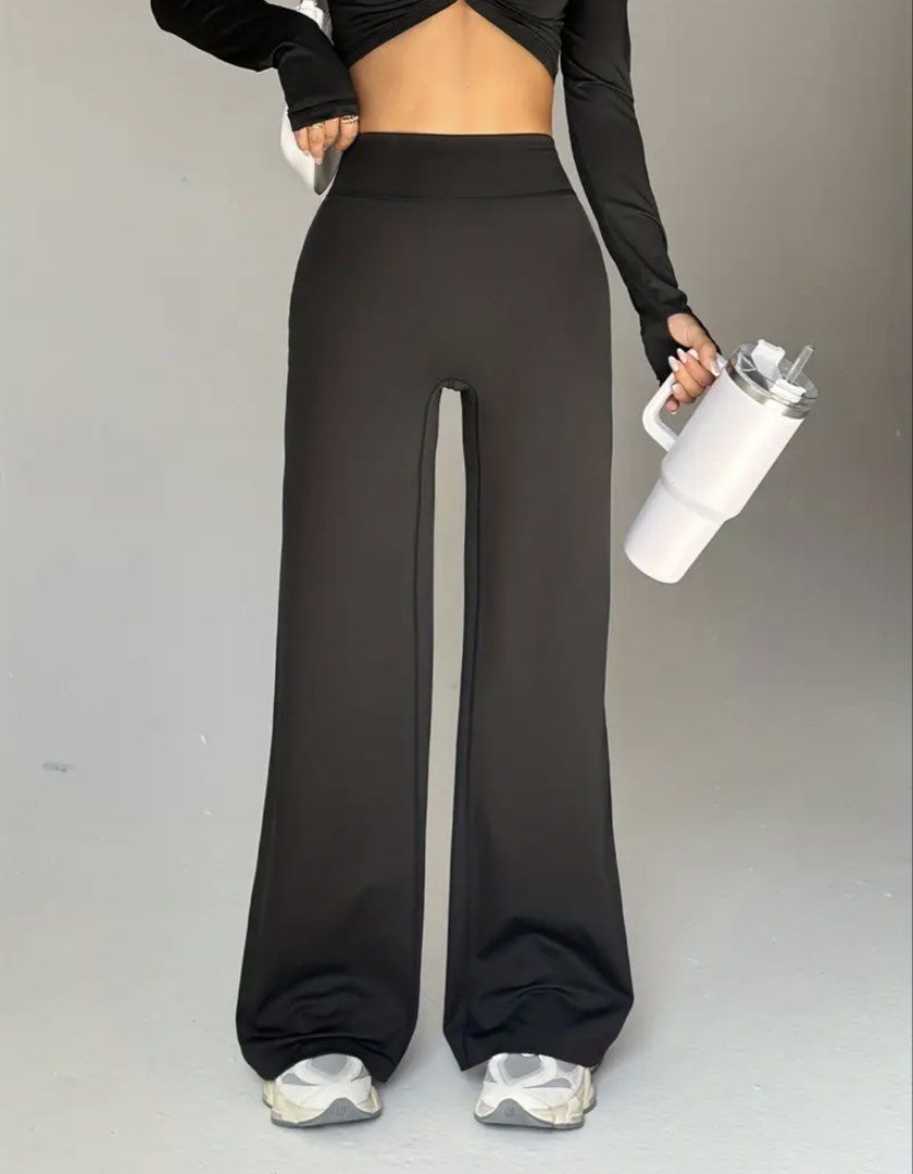 Black Wide Leg Pants - XL (Category: Other Bottoms) located in Cebu City. Submitted by itsmegeecebu (Listing ID 1433094469, Image 3). Description: - Black wide-leg pants - Never used - Size: XL - High-waist design - Measurements: - Waist: 68cm - Hip: 98cm - Length: 107cm - Perfect for everyday wear or workouts - Bought in Temu App.