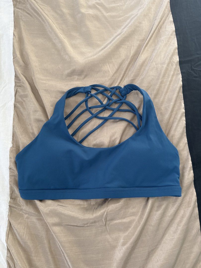 Blue Sports Bra with Strappy Back (Category: Activewear) located in Manila. Submitted by efgm123 (Listing ID 1433057184, Image 1). Description: Fits medium to large 34-36B.