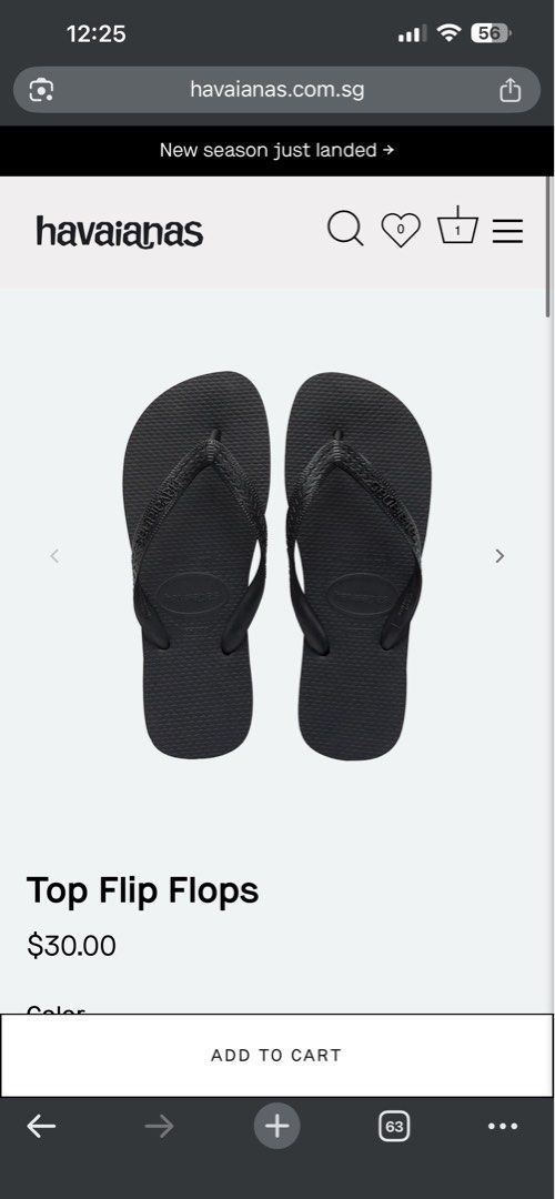 BN Havaianas Top Flip Flops - Black Unisex 41 42 (Category: Flipflops and Slides) located in Singapore. Submitted by twhtwh1 (Listing ID 1433178137, Image 1). Description: Like new. Just purchased and worn for 2 hours .