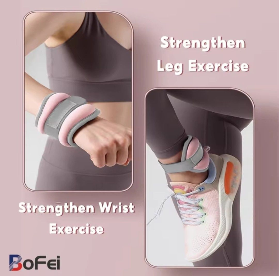 BoFei Wrist and Ankle Weights 1KG 1pc (Category: Weights & Dumbbells) located in Quezon City. Submitted by ana-chan (Listing ID 1433090745, Image 2). Description: Boost your workouts with BoFei wrist and ankle weights! XL size, 1KG. Secure Velcro closure, breathable fabric, and leak-proof design for comfortable and effective exercise..